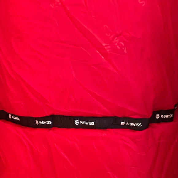 K-SWISS AUTHENTIC RED & GREY PUFFER JACKET FOR MEN’S & WOMEN’S - Picture 6 of 13